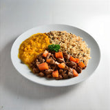 LIGHT 300 - Picadinho De Carne Com Cenoura, Purê De Abóbora e Arroz 7 Grãos - 300g