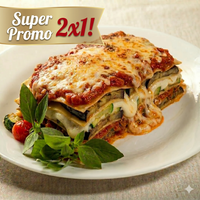 ITÁLIA - PROMO 2x1 - Duas Lasanhas Vegetarianas (fatias de Berinjela e Abobrinha) 2x400g
