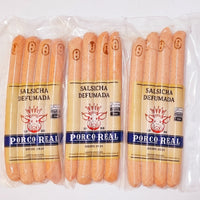PORCO REAL - Kit 3 Pcts de Salsicha Defumada de aprox. 300g cada c/ 4 unids