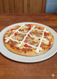 New!!! Pizza Média - Porco Real (Mozzarella, Linguiça, Cebola, Catupiry e Pimenta Biquinho) - 23cm