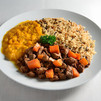 LIGHT 300 - Picadinho De Carne Com Cenoura, Purê De Abóbora e Arroz 7 Grãos - 300g