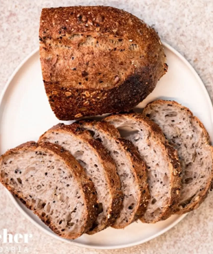 PADARIA FEHER - PÃO GRANDE DE LEVAIN MULTIGRÃOS 50% Integral - 630g (entrega no dia seguinte)