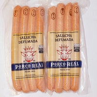 PORCO REAL - Kit 2 Pcts de Salsicha Defumada de aprox. 300g cada c/ 4 unids