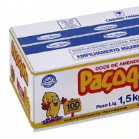 Santa Helena Doce de Amendoim Paçoquita - Caixa 1,5Kg (100 Rolhas embaladas Indiv.)