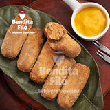 SALGADOS - CROQUETE DE CARNE - Bendita Filó - Pacote com 6 unids