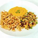 FIT 300 - Tiras de Frango com Mix de Grãos e Pure de Abobóra - 300gr