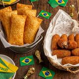 Kit Copa - 24 Petiscos de Carne (12 Pasteis de Carne e 12 Croquetes de Carne)
