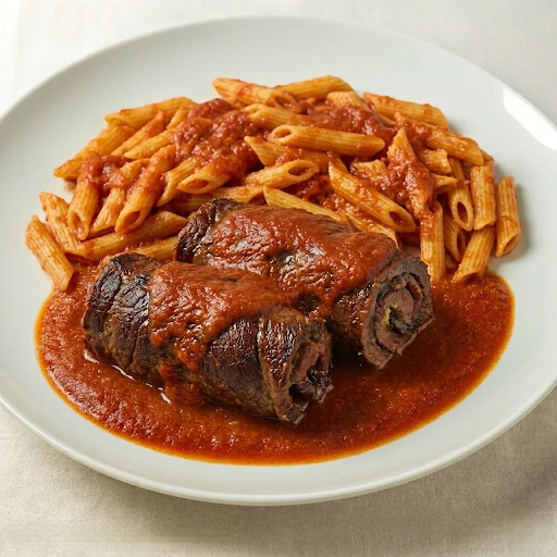 ITÁLIA - Bracciola de Carne com Penne ao Sugo 400g