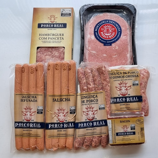 PORCO REAL - Kit Degustação de todos os produtos Porco Real (Bacon Tam.: G)