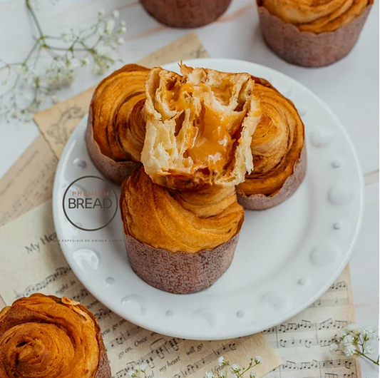 BREAD - Pack c/ 2 Cruffin de Doce de Leite pré assados e congelados - 85g cada