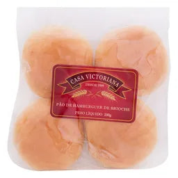 Pão de Hamburguer de Brioche Casa Victoriana - 200g (4 unids)