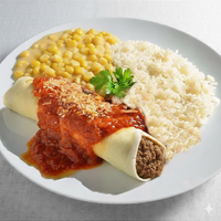 DIA A DIA - Panqueca de Carne Moída ao Sugo, Arroz e Creme de Milho 400g