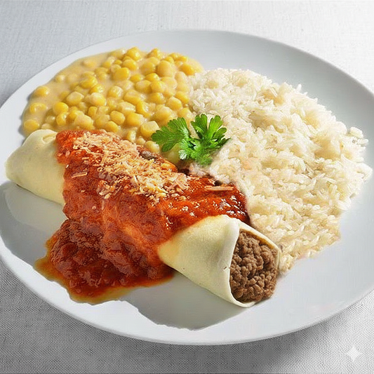 DIA A DIA - Panqueca de Carne Moída ao Sugo, Arroz e Creme de Milho 400g