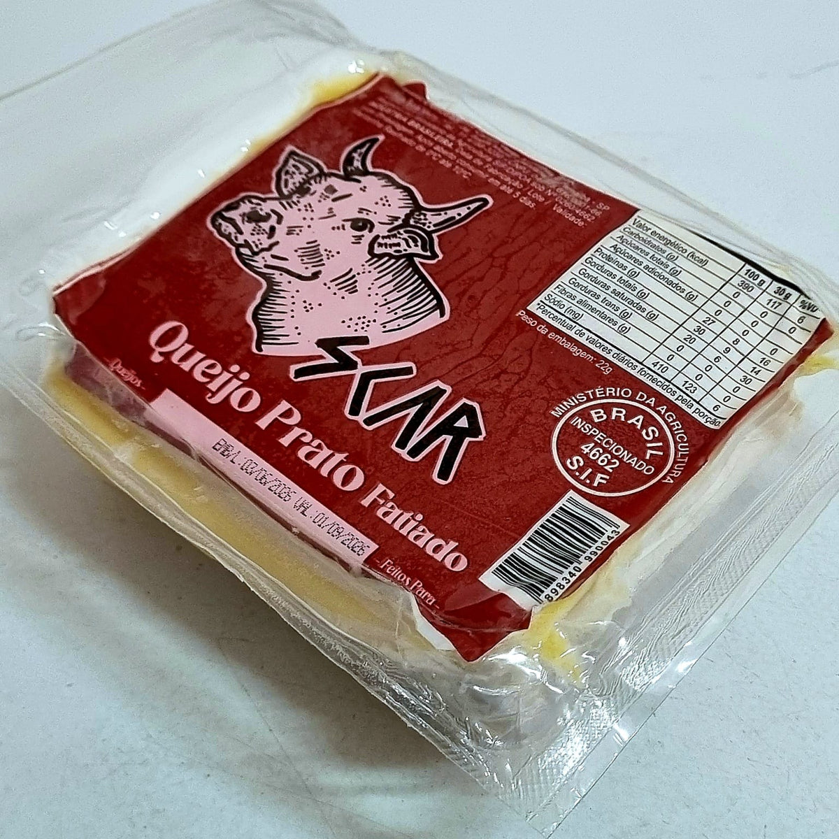 SCAR - Queijo Prato Interfolhado 500g - Pacote com 20 fatias