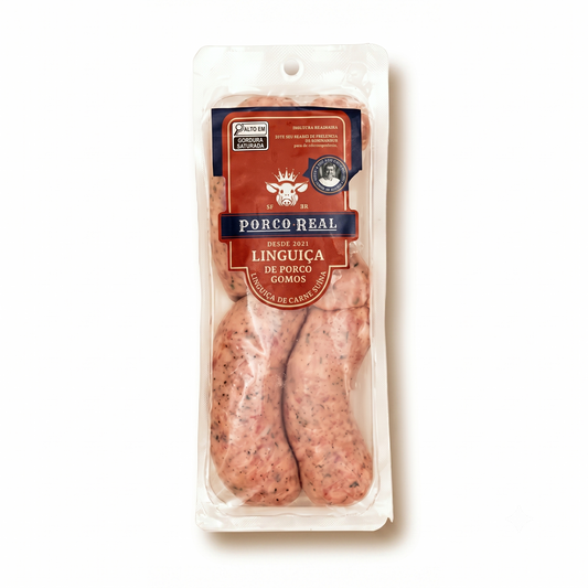 PORCO REAL - Linguiça Gomo com quatro unids - Peso variável entre 340 e 400g