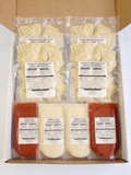 Família - Kit - 4 Raviolis de Mozzarella + Molho Rosé (2 Molhos Triplo Burro - Branco + 2 Molhos Sugo) (ambos em bag) -