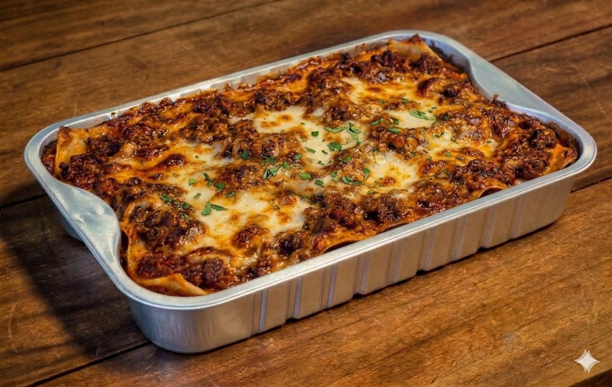 Lasanha Grande Clássica à Bolonhesa - 1,8Kg - 5 a 6 pessoas - FAMÍLIA - MASSA