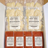 Família - Kit - 4 Raviolis de Mozzarella + 4 Molhos Sugo (ambos em bag) - 1,6Kg