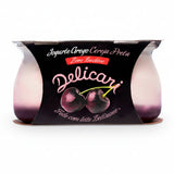Delicari - Duo de Cereja Preta - Pack c/ 2 Iogurtes Gregos Zero Lactose  170g cada