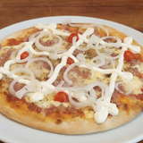 New!!! Pizza Média - Porco Real (Mozzarella, Linguiça, Cebola, Catupiry e Pimenta Biquinho) - 23cm