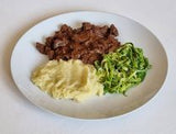 FIT - Picadinho de Carne Fit, Spaghetti de Abobrinha e Purê de Batata-doce 400g