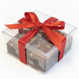 SOBREMESA - Caixa com 8 Brownies Individuais 5x5cm - 2 de cada (Doce de Leite, Nutella, Brigadeiro e Nozes)