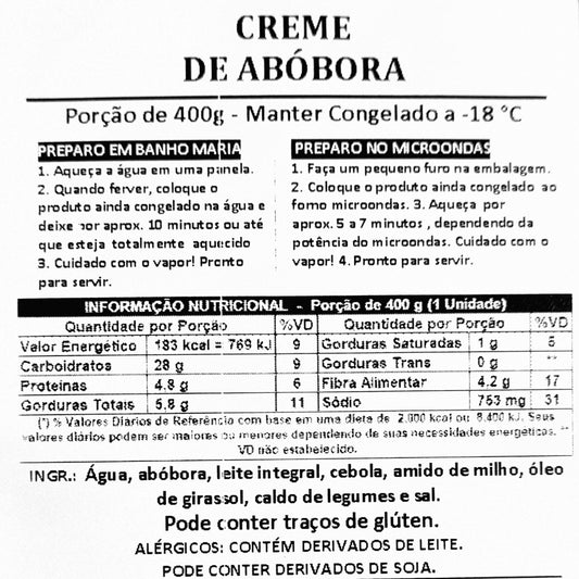 SOPAS - Creme de Abóbora 400g
