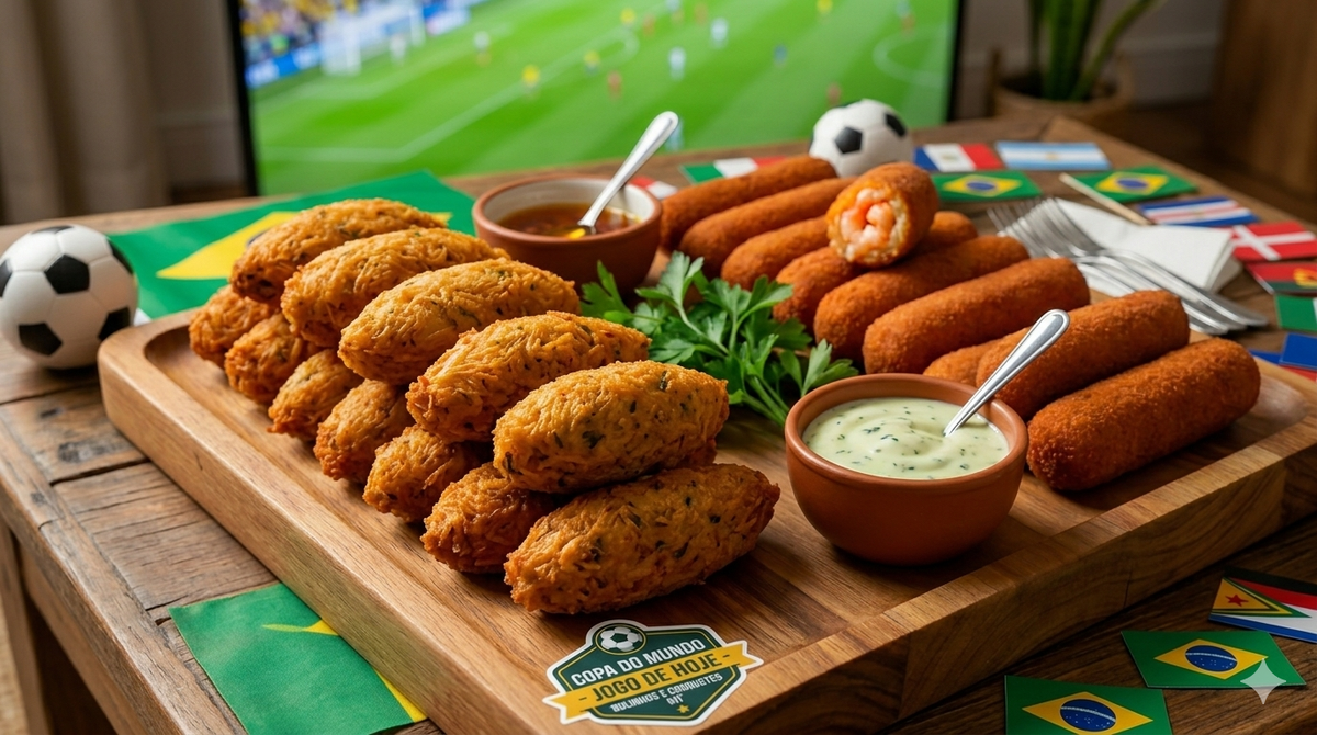 Kit Copa - 24 Salgados do Mar (12 Bolinhos de Camarão / 12 Bolinhos de Bacalhau)