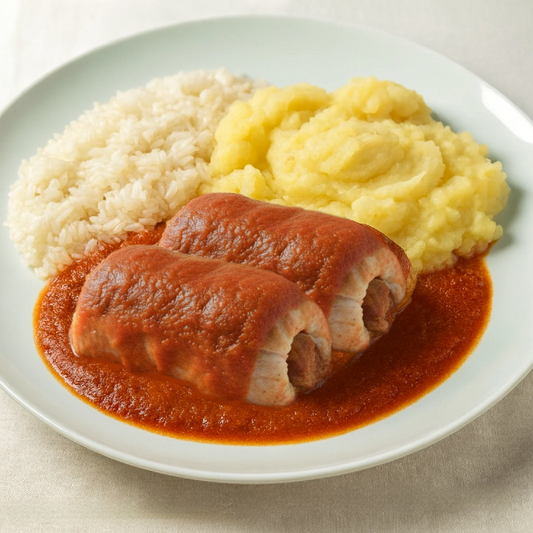 DIA A DIA - Bracciola de Frango ao Sugo, arroz e Purê de Batata 400g