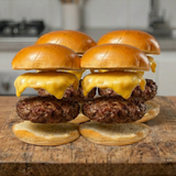 KIT 4x Chef's Cheese Burguers - Aprox. 160g cada + Pães de Brioche + Queijo à escolha