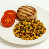 FIT 300 - Hamburguer de Frango Rech de cebola caramelizado, tomates assados, mix de grãos - 300g