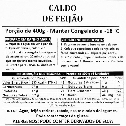 SOPAS - Caldo de Feijão 400g
