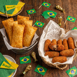 Kit Copa - 24 Petiscos de Carne (12  Pasteis de Carne e 12 Croquetes de Carne)