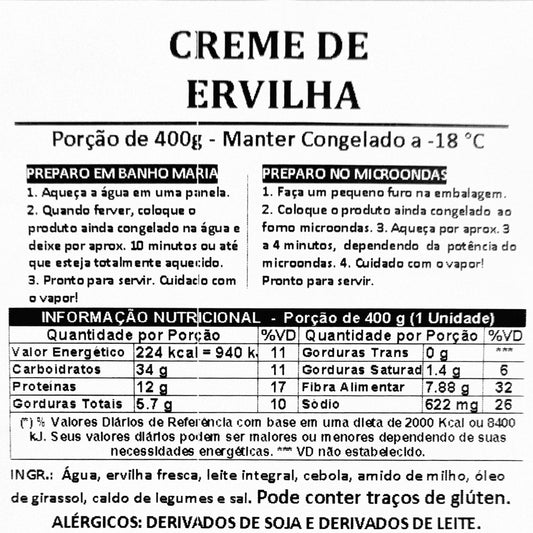 SOPAS - Creme de Ervilha 400g