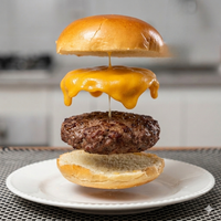 KIT Chef's Burguer 160g + Queijo Cheddar + Pão de Brioche