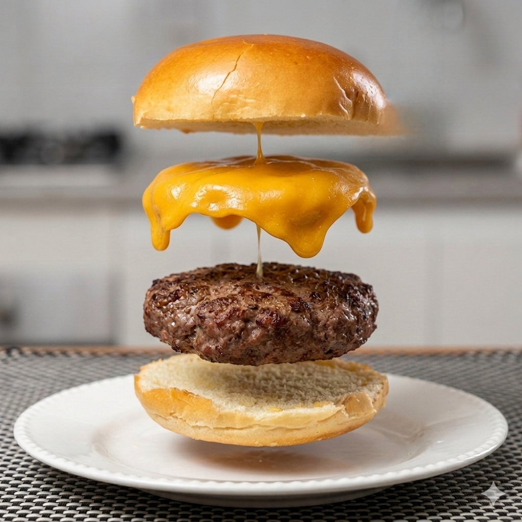 KIT Chef's Burguer 160g + Queijo Cheddar + Pão de Brioche