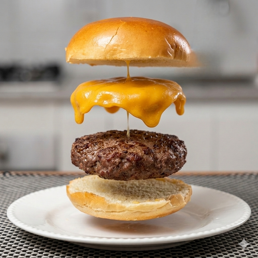 KIT Chef's Burguer 160g + Queijo Cheddar + Pão de Brioche