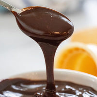 COBERTURA - CALDA DE CHOCOLATE TIPO HOT FUDGE AMERICANO - Pote Med. de 400g